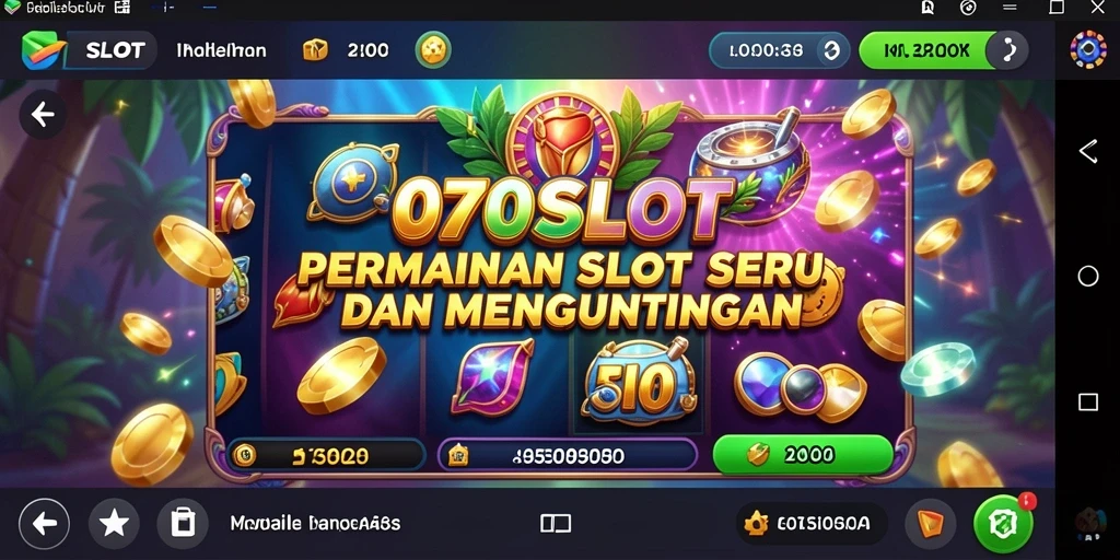 Screenshot gameplay menyenangkan di 070SLOT menampilkan slot yang berwarna-warni.