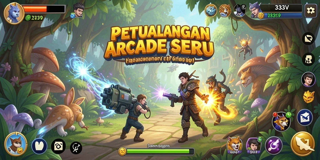 Tampilan gameplay seru dan menantang dalam 333V.