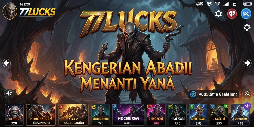 Gameplay menegangkan dan suasana menyeramkan di 77LUCKS.
