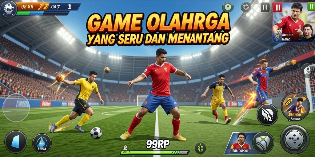 Screenshot gameplay 99RP yang menampilkan aksi olahraga yang mendebarkan.