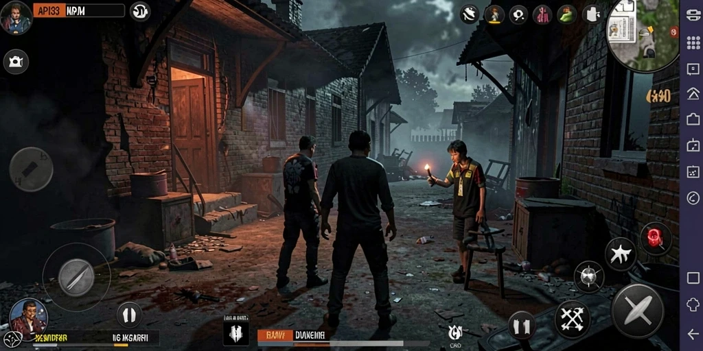Screenshot gameplay API33 yang mengintimidasi dengan suasana horror yang mendalam.