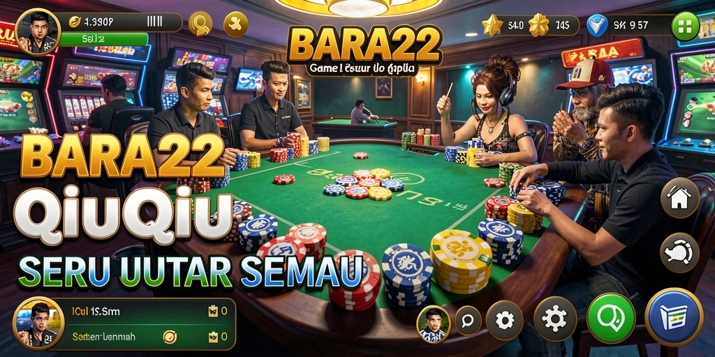 Tampilan gameplay QiuQiu yang menegangkan di BARA22.