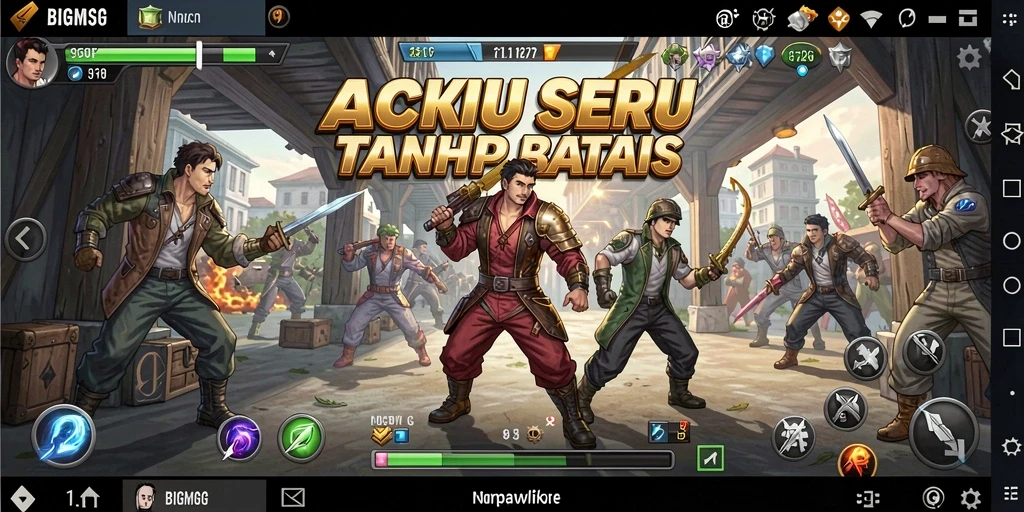 Tampilan gameplay seru dan penuh aksi dari BIGMSG.