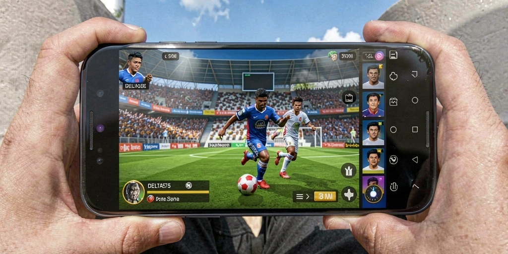 Tampilan gameplay DELTA575 yang menarik dengan aksi olahraga yang seru.