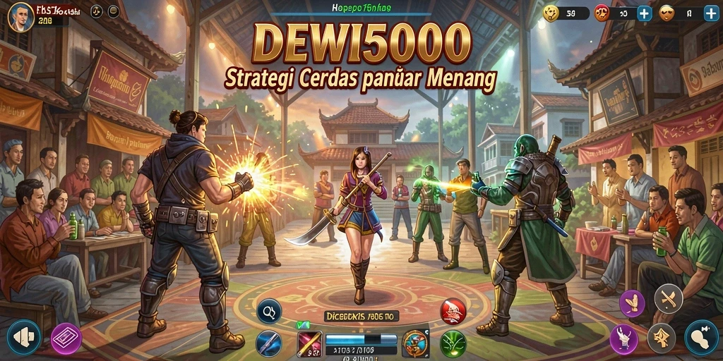 Tampilan gameplay DEWI5000 dengan aksi strategi yang mendebarkan.