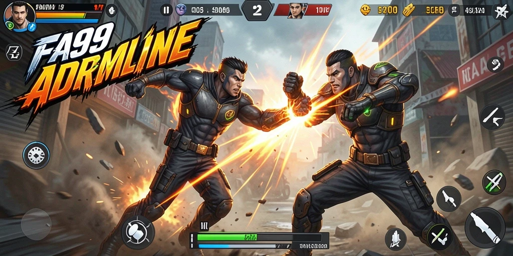 Screenshot gameplay FA99 menampilkan aksi seru dan grafis yang luar biasa.