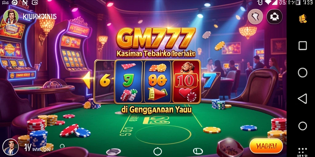 Tampilan gameplay kasino yang menarik di GM777.