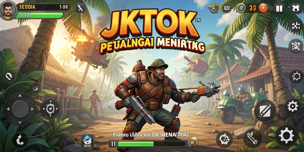 Tampilan gameplay JKTOK yang penuh aksi dan petualangan.