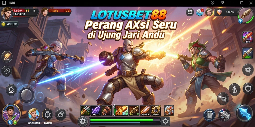 Tangkapan layar utama LOTUSBET88 menampilkan aksi pertarungan yang intens.