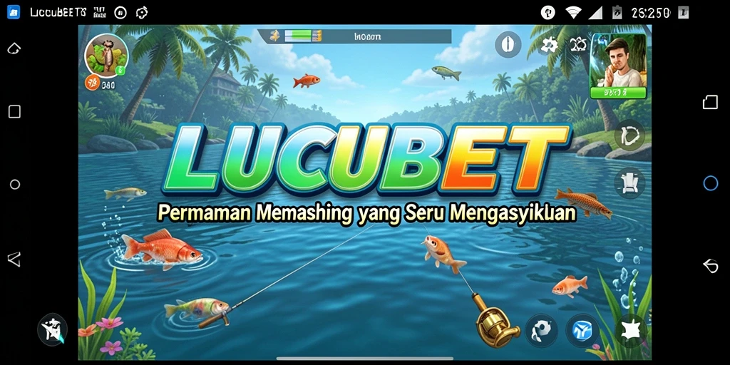 Screenshot gameplay LUCUBET yang menampilkan aktivitas memancing yang menarik.