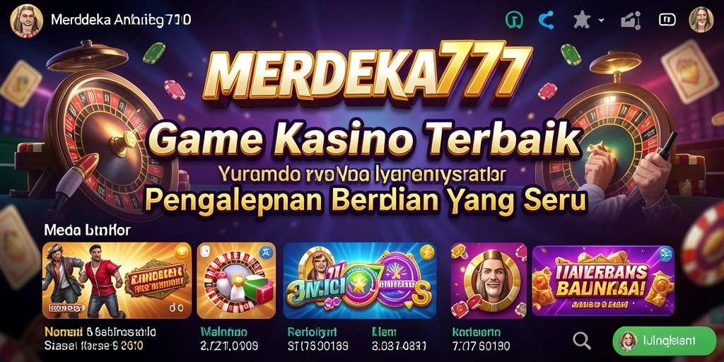Tampilan gameplay menarik dalam MERDEKA777 dengan berbagai pilihan permainan Kasino.
