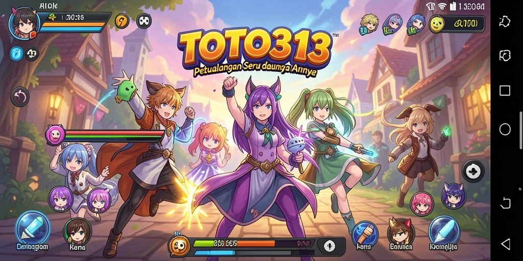 Screenshot gameplay TOTO313 menampilkan aksi seru dan karakter anime yang memukau.