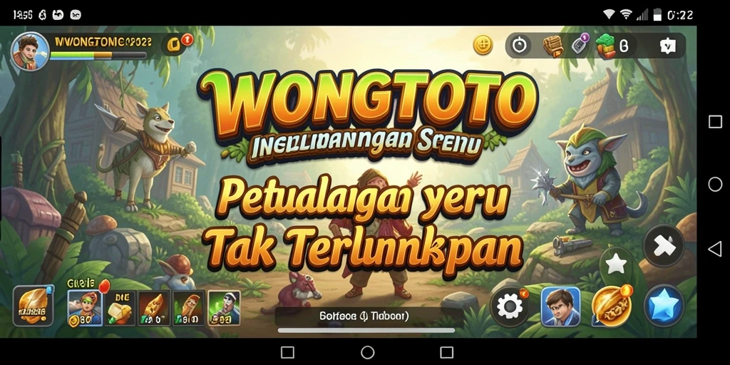 Screenshot gameplay WONGTOTO menampilkan momen petualangan yang mendebarkan.